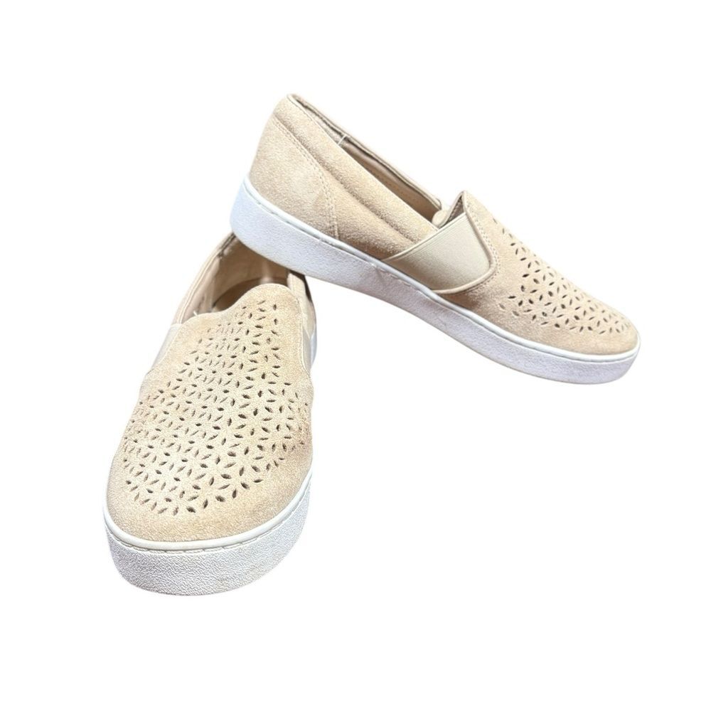 Vionic Women's Slip-On Sneakers in Beige Suede